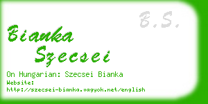 bianka szecsei business card